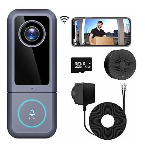 Wifi Video Doorbell Camera(wired), Morecam 2k Ultra Hd Camer