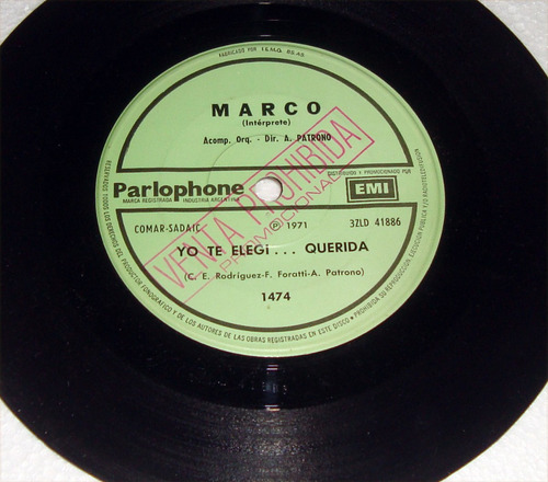 Marco Yo Te Elegi Querida Detras De Una Vidriera / Kktus (Usado)