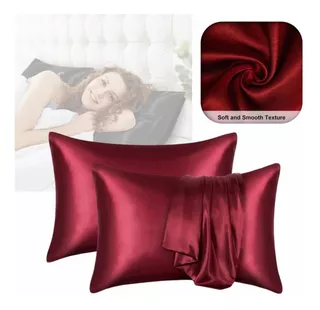 Fundas De Almohada Estándar Seda Pura Suaves 2pack