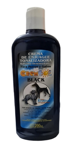 Crema Enjuage Tonalizadora Cremsol Black 260ml Perros Gatos