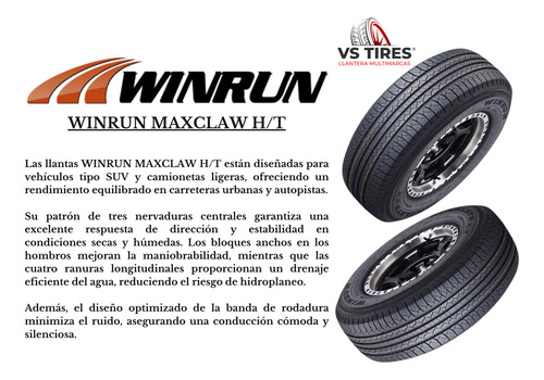 Llanta 235/75r15 109t Xl Winrun Maxclaw H/t2 Auto Pasajero