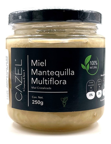 Miel Mantequilla Multiflora Pura De Abeja 250g Oaxaca