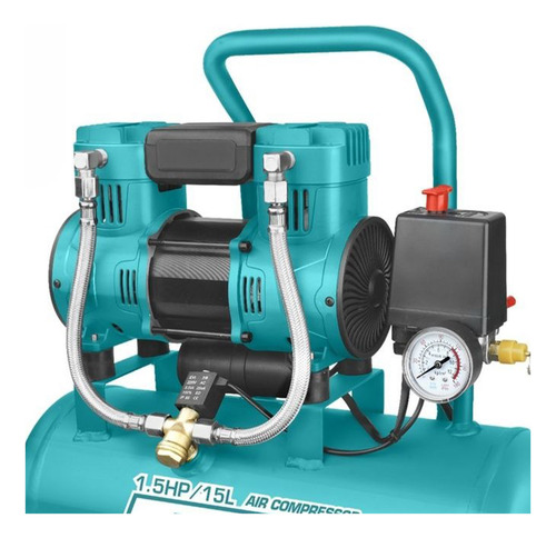 Compresora De Aire 15l Total 1100w Silenciosa Libre Deaceite