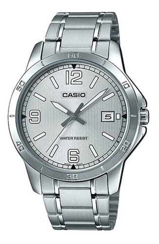 Reloj Casio Quartz Mtpv004 Hombre Acero *watchsalas* Full