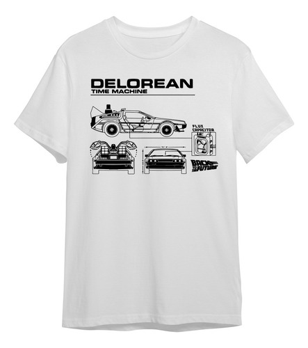 Remera Algodón Premium 100 Volver Al Futuro Delorean 01