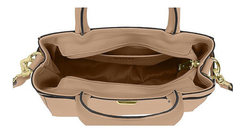 Bolsa Tote Feminina Vizzano Alça Mão E Transversal 10063.4 Cor Bege