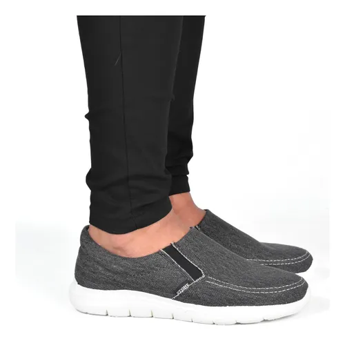 Zapatilla Pancha Hombre Mocasin Lona Liviana Stone 750 47.499 99