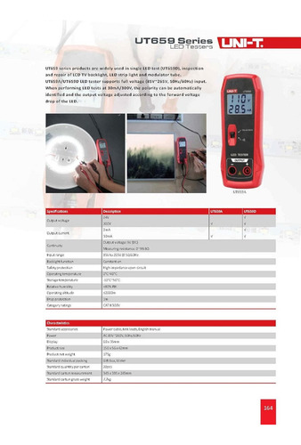 Probador De Lámparas Led Uni-t Ut659a Tiras Led