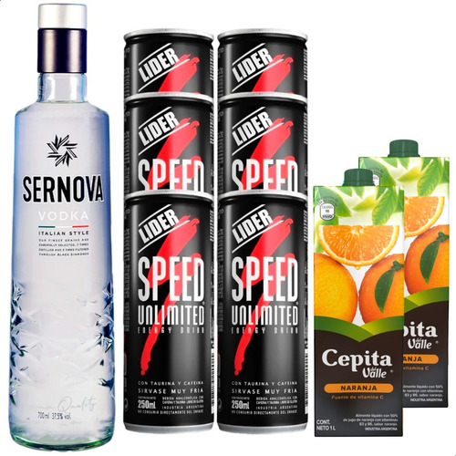 Vodka Sernova + Energizante Speed + Cepita - 01almacen