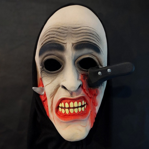 Máscara Homem Faca Na Cara - Terror Halloween Festa Susto