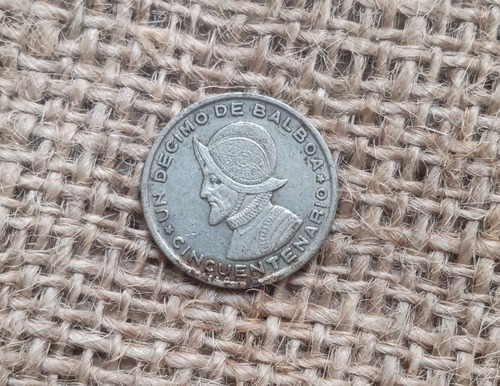 Moneda Panama 1953 , Un Decimo De Balboa , Plata (Usado)