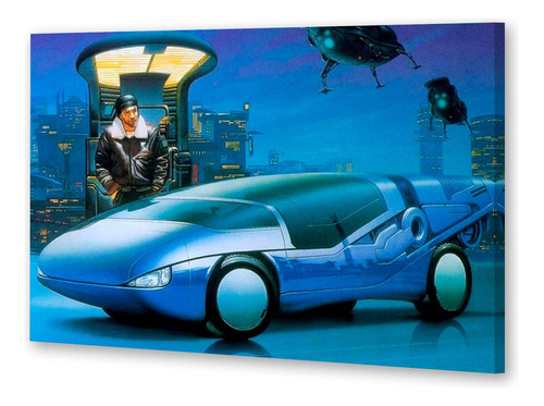 Cuadro 60x90cm Auto De Carreras Conceptual Futurista M4