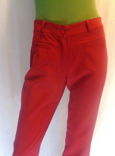 Pantalon Mujer Bordó Talle S Contorno Cadera 94 Cm (Usado)