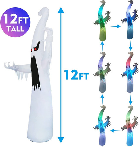 Inflable Halloween Fantasma Calabaza 12ft 3.6mts Goosh Grand