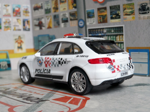Miniatura Porsche Macan Polícia Militar Pm Sp Atual