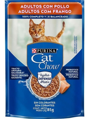 Purina Cat Chow Pouch Adulto Pollo X 15 Unid