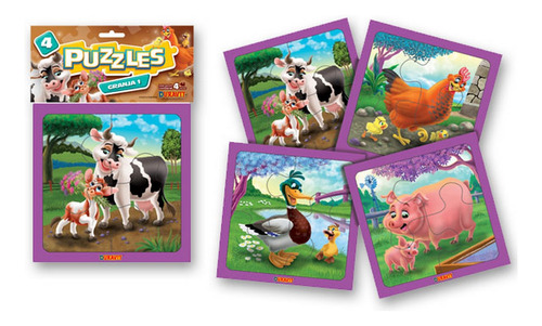 Puzzle Granja Infantil 4 Piezas Duravit Ploppy.6 185559