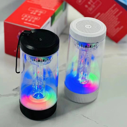 Altavoz Bluetooth Transparente Con Luz De Colores