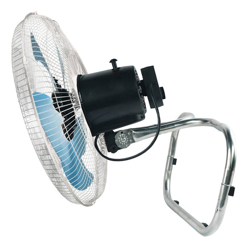 Ventilador De Piso 3 En 1 Ventilador De Pared Con 5 Aspas 50 Cm 60w Plateado Azul Acero Madera 5