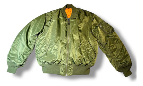 Campera Alpha Ma-1 Flight Jacket Sage Reversible Original (Usado)