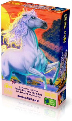 Rompecabezas Gold Edition Wuundentoy Atardecer Del Unicornio 300 Pzs