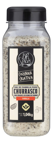 Sal de Parrilla com Pimenta-do-Reino para Churrasco BR Spices Frasco 1,04kg
