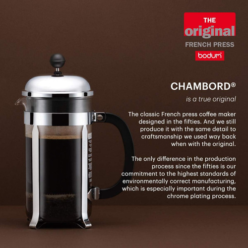 Cafetera Bodum 1928-913 1l, Blanco Y Transparente, Manual