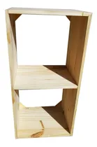 Comprar Repisa Estanteria Organizador Apoyo Cubo X 2 Espacios Pino 