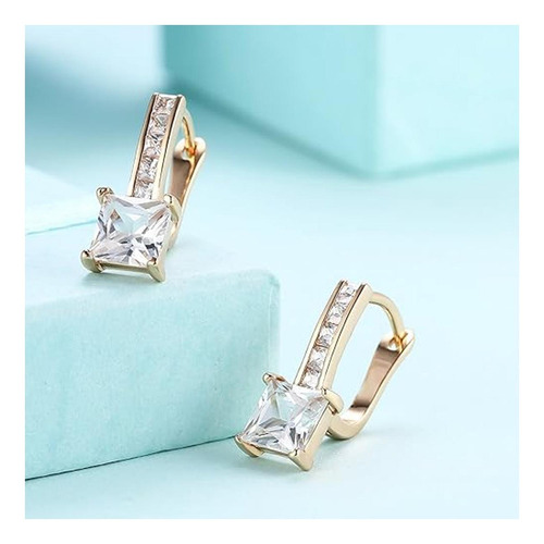 Arco Aretes, Mxrhp-004, 4pzas, Arpa, Oro, Metal/zirconia