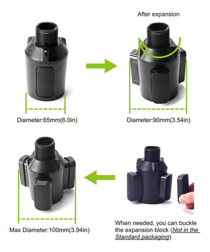 Expansor De Portavasos Para Coche Con Soporte Para Teléfono