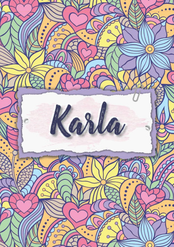 Libro: Karla: Cuaderno A5 | Nombre Personalizado Karla | Reg