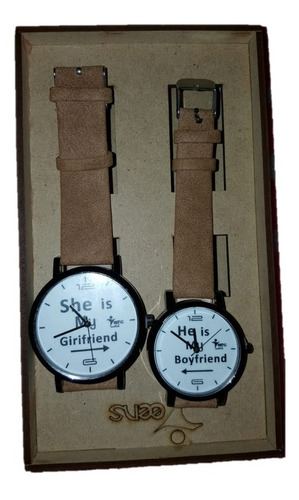 Relojes Couples, Reloj De Pareja -  Estuche De Madera