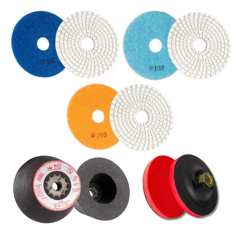 comprar Kit Acabamento 45° Porcelanato 3 Lixas 1 Suporte 1 Rebolo