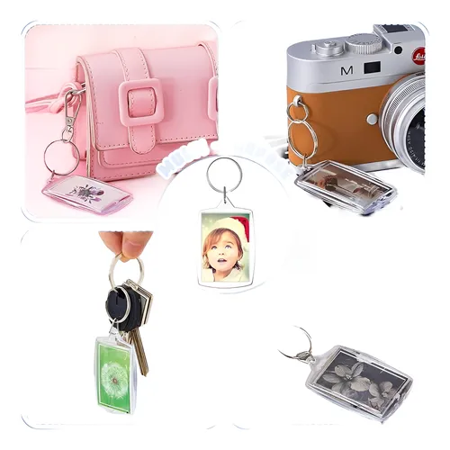 Llavero Acrílico Transparente Ideal Souvenirs 50 Unidades