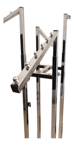 Rack Exhibidor P/ropa Con 4 Brazos Ajustable Cromado