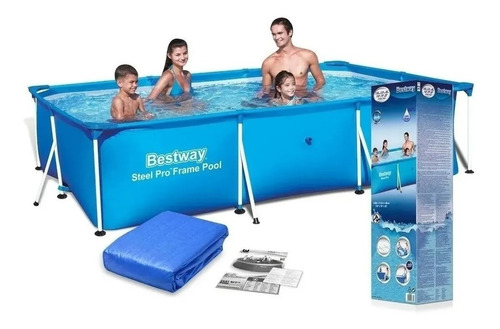 Alberca Rectangular Bestway Piscina 3m X 2.01m Con Bomba Ms1