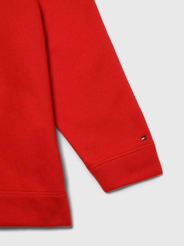 Sudadera Roja Curve Essentials Logo Tommy Hilfiger De Mujer