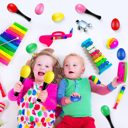 Instrumentos Musicales Para Niños Set Percusión Bebés Muñequ
