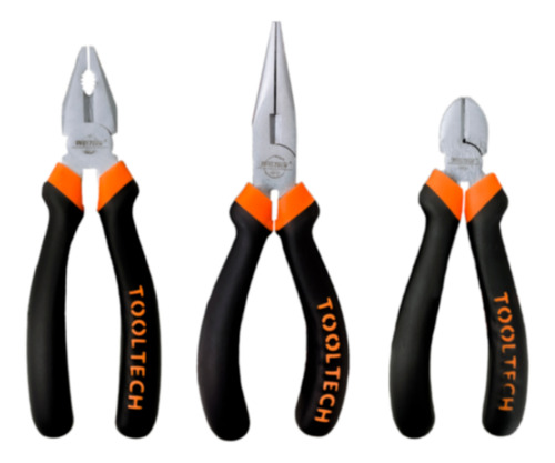 Set 3 Alicates Universal, Pinza Y Corte Profesional Tooltech