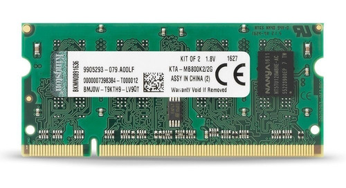 Memoria Ddr2 Kingston 2gb Ddr2 800mhz 1.8v Kvr800d2s6/2g