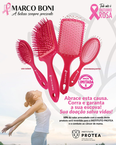 Imagem 4 de 4 de Escova Marco Boni Desembaraçante Flex Hair Free Rosa