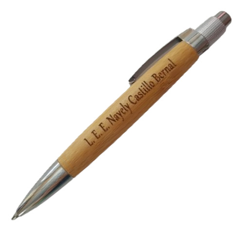 Bolígrafo Lapicero Personalizado De Bambú