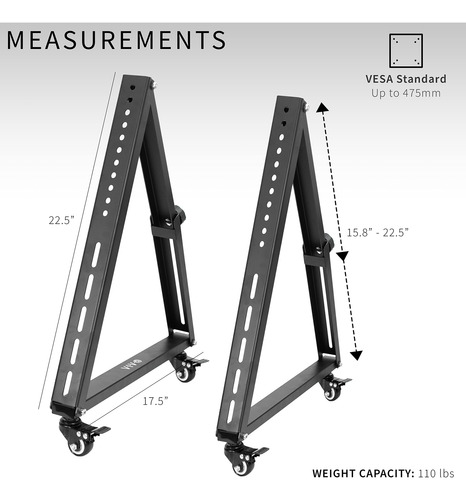 Soporte De Tv Móvil Ajustable Para Pantallas De 32 A 65 PuLG