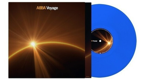Vinil azul Abba Voyage + cartão postal + cartão postal de importação limitada