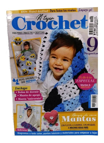 Imagen 1 de 8 de A Tejer Crochet Edicion Especial Mantas Y Mantillas