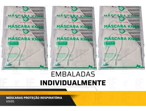 Kit 10 Máscaras N95 Proteção Respiratória Pff2
