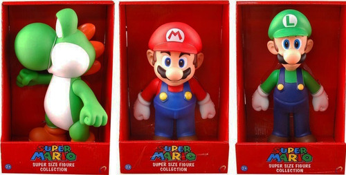 Set Figuras Mario Bros 24 Cm - Pvc - Articulada Envio Gratis