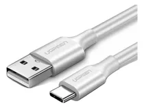 Comprar Cable usb 2m Ugreen 60123 plateado con entrada USB Tipo A salida USB Tipo C