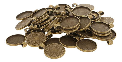 T 100pcs 25mm Base De Aleación Redonda Ajuste Del Camafeo