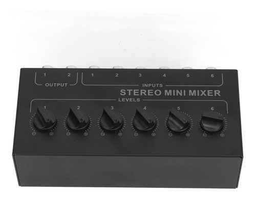 Mezclador Pasivo Mini Estéreo De 6 Canales De Volumen Indepe